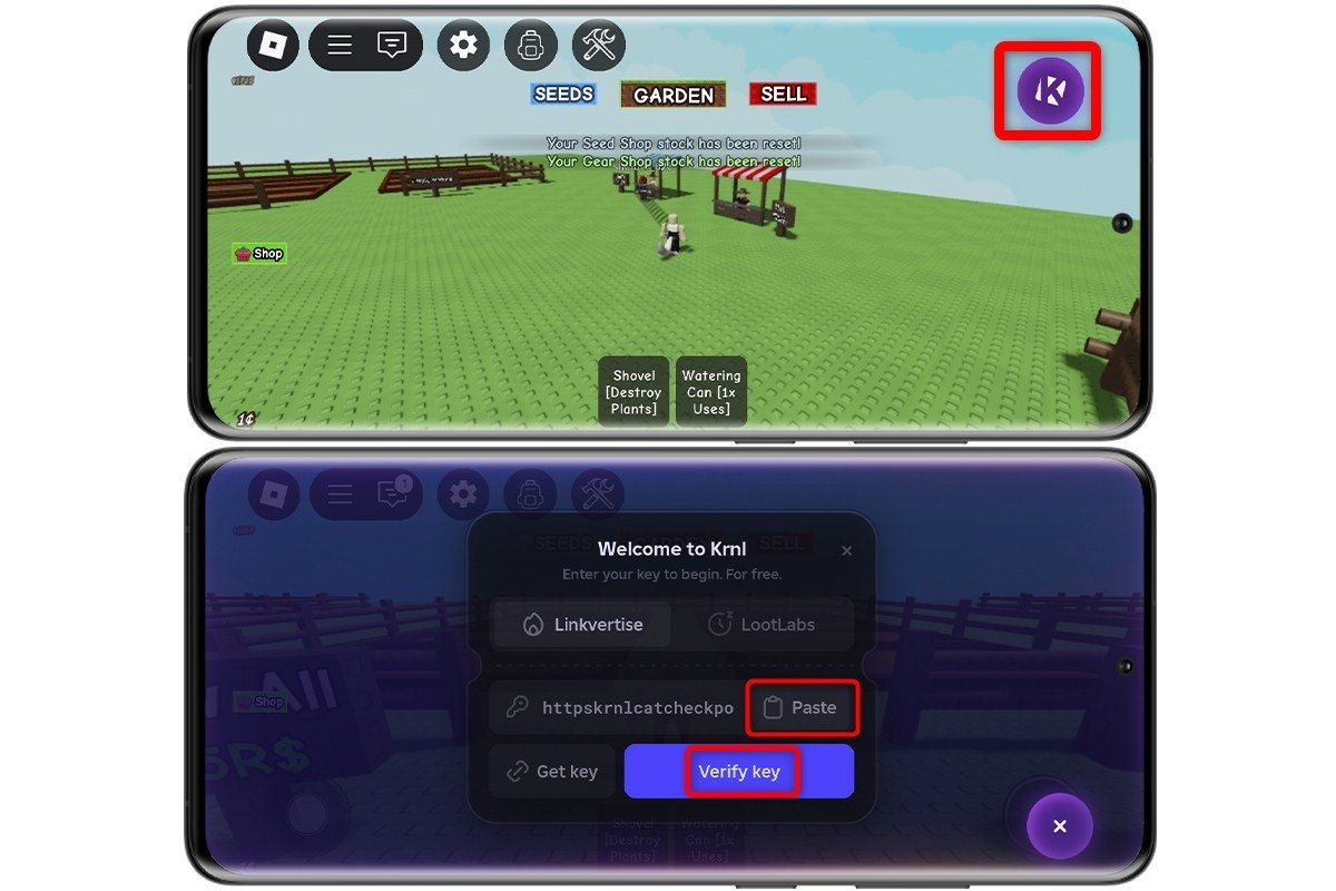 Pasos para ejecutar scripts de Roblox en Krnl para Android