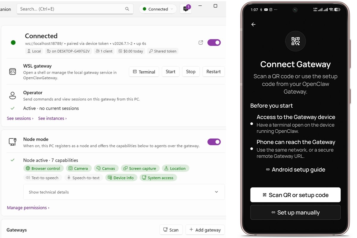 Pasos para emparejar OpenClaw mobile con el PC