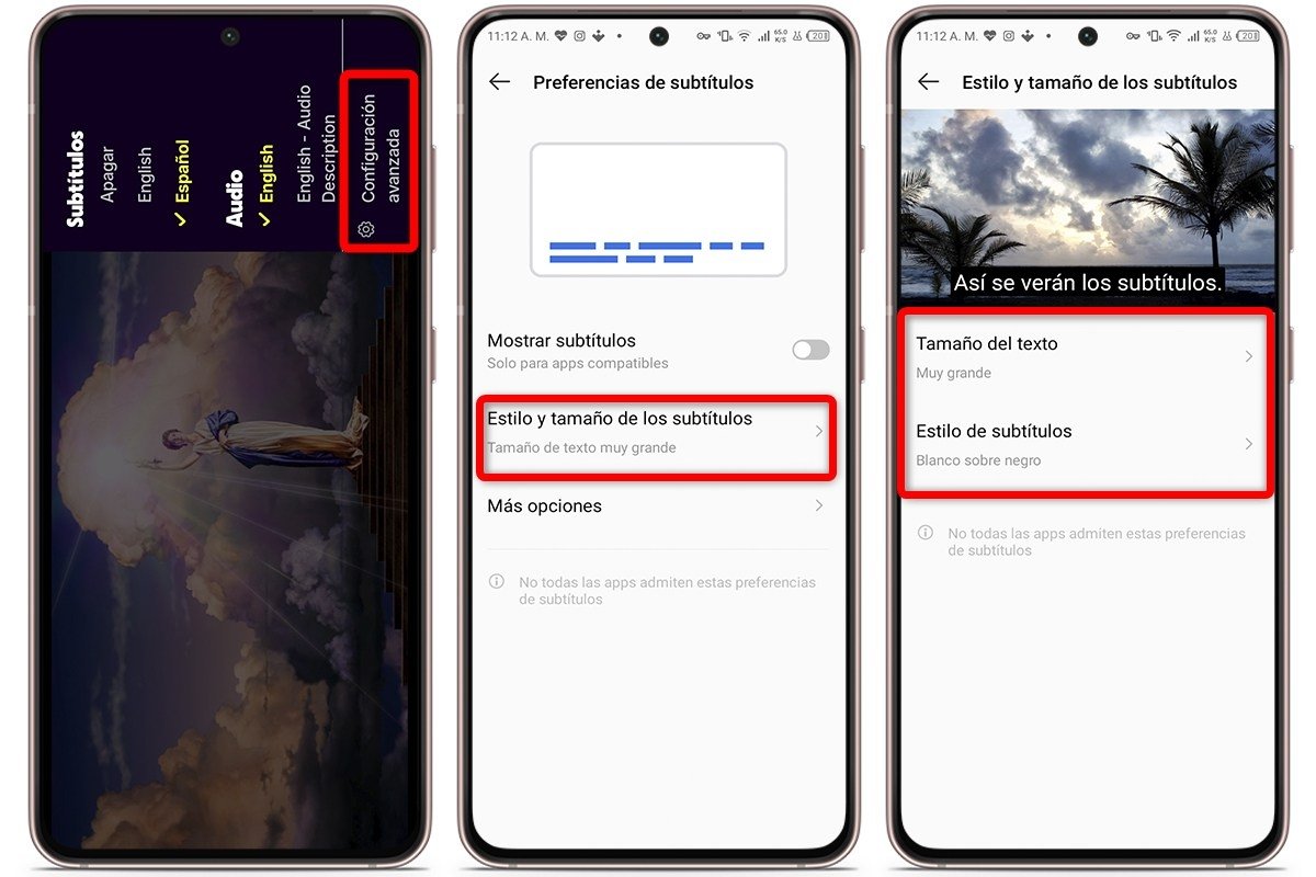 Pasos para personalizar los subtítulos en Tubi desde Android