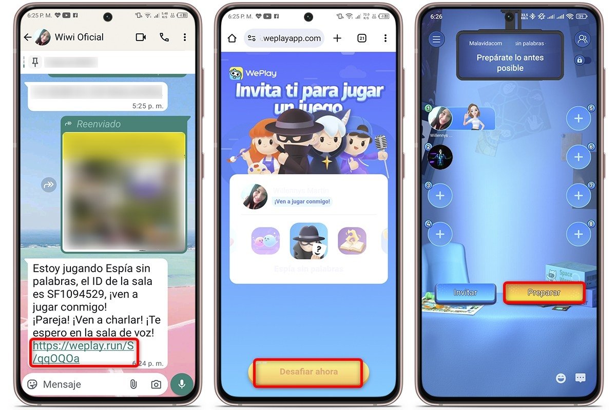 Pasos para unirse a una sala privada en WePlay