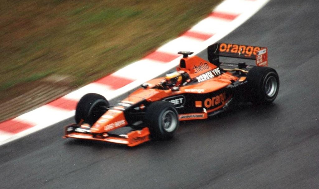 Pedro Martínez de la Rosa a los mandos de su Arrows F1