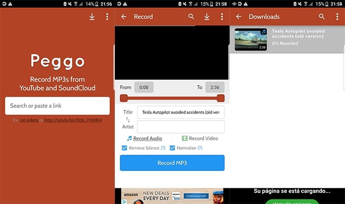 Peggo - MP3 de YouTube y SoundCloud para Android