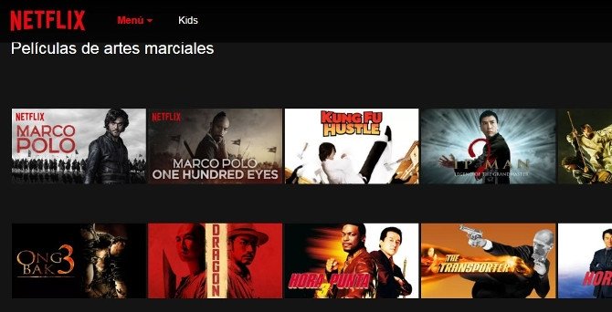 Películas de artes marciales en Netflix España