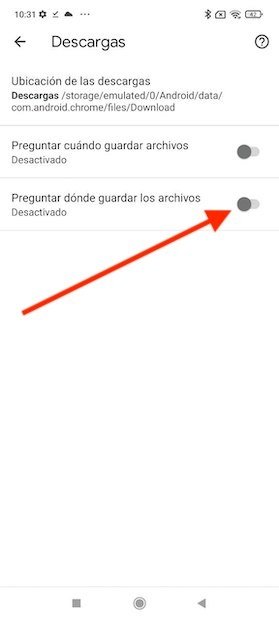 Preguntar dónde descargar un archivo