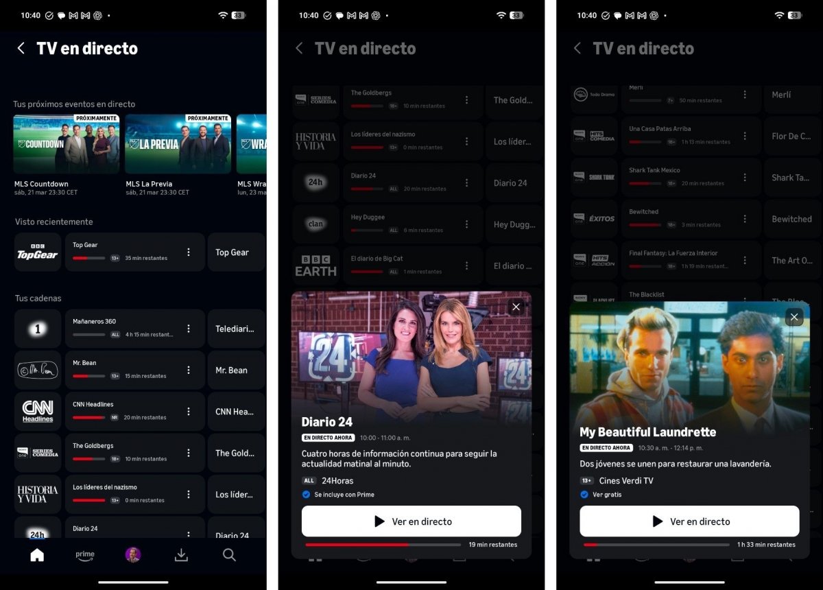 Prime Video ahora cuenta con un montón de canales en directo, incluyendo los de RTVE