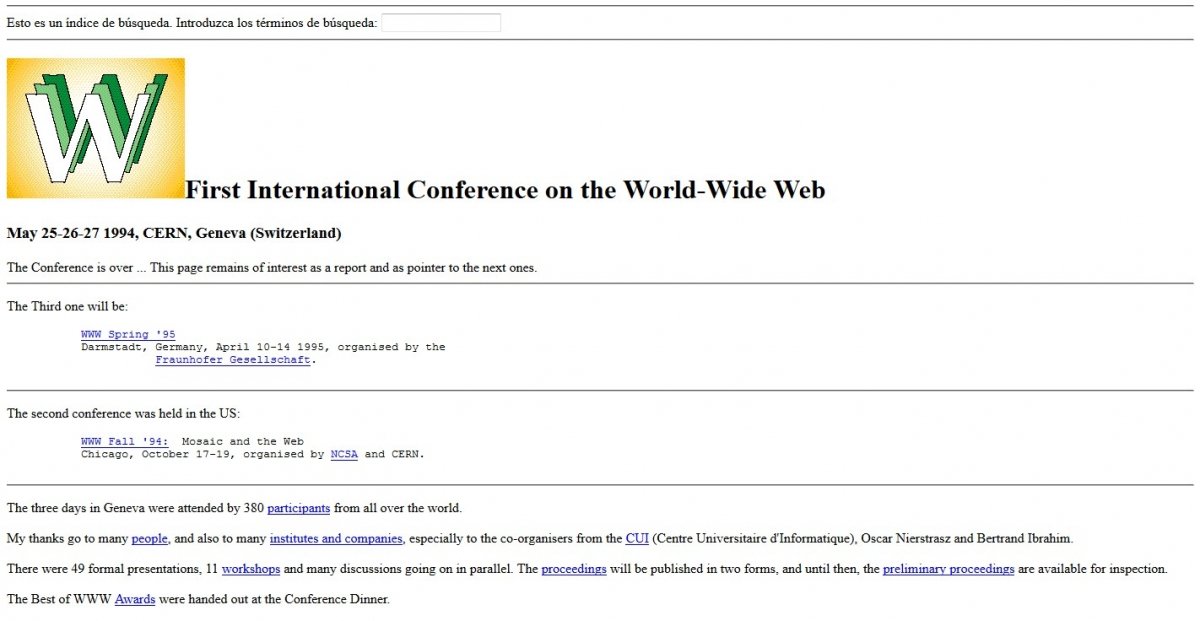 Primera Conferencia Internacional sobre la World Wide Web
