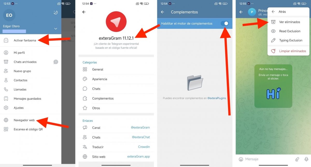 Principales opciones de este MOD de Telegram