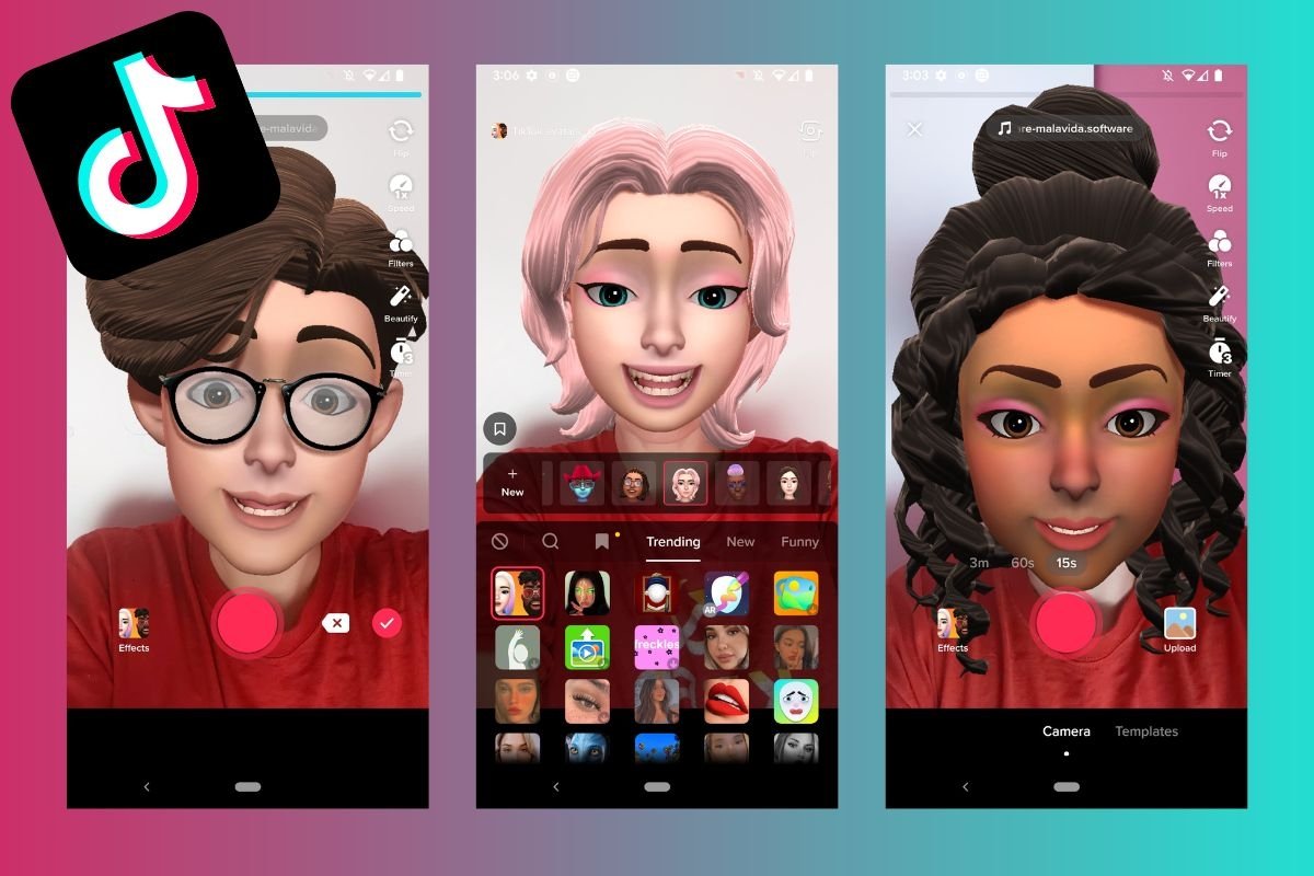 Probamos distintos avatares en TikTok