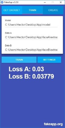 Proceso de entrenamiento de FakeApp