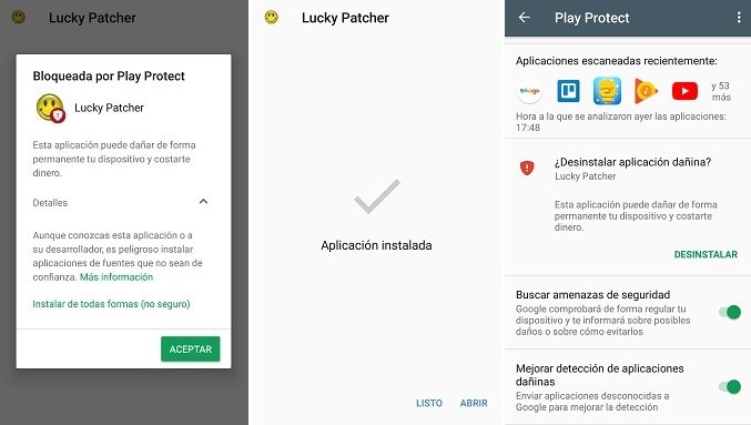Proceso de instalación de Lucky Patcher