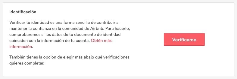 Proceso de verificación para anfitriones en Airbnb