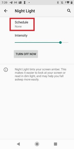 Programar filtro de luz azul