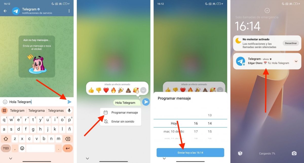 Programar mensajes en Telegram es muy sencillo