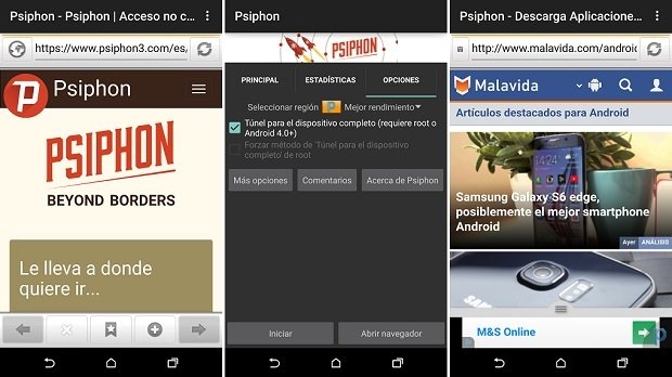 Psiphon, el navegador que presume de seguridad y privacidad