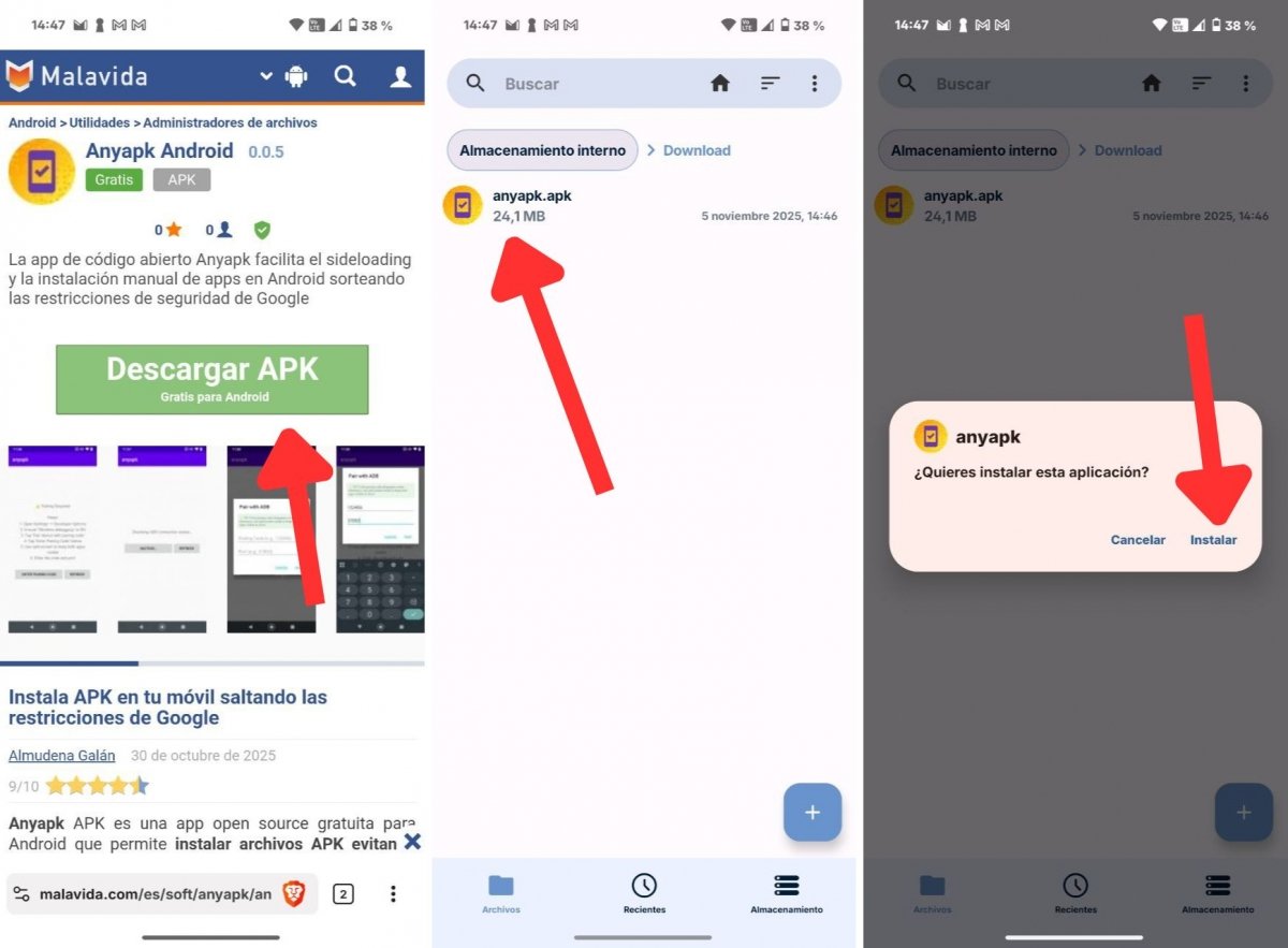 Puedes instalar Anyapk como si se tratara de cualquier otra app