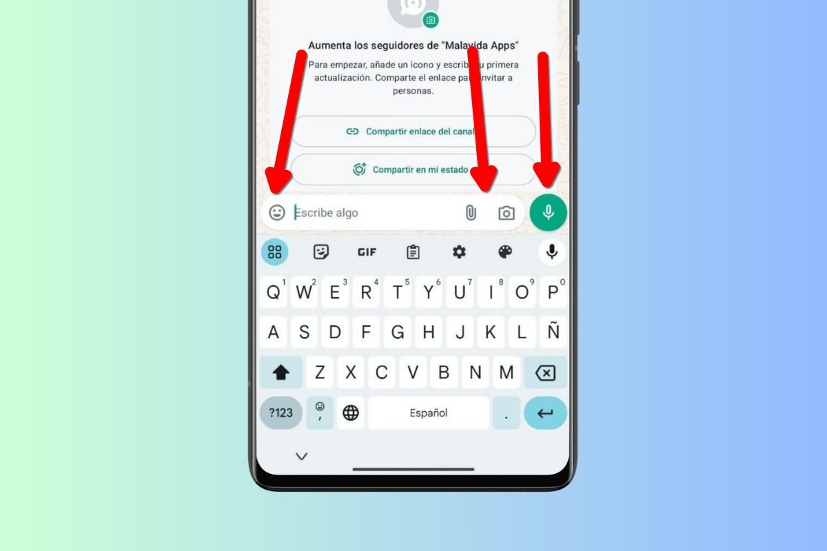 Puedes utilizar cualquier formato habitual en WhatsApp para enviar contenido por un canal