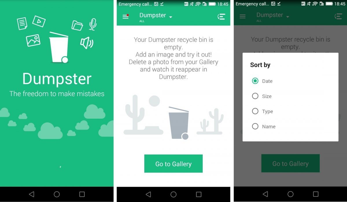 Recupera ficheros borrados con Dumpster