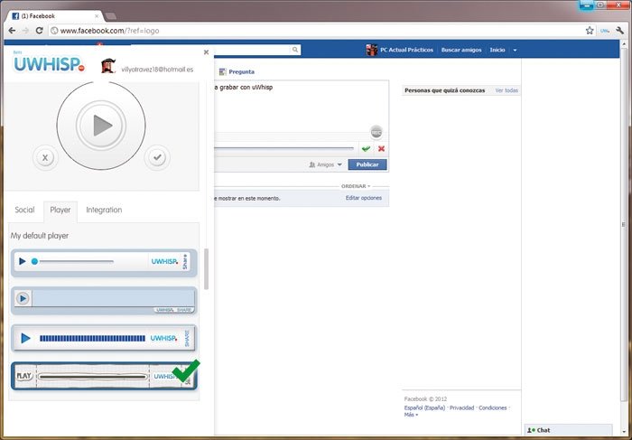 Redes sociales uWhisp 4
