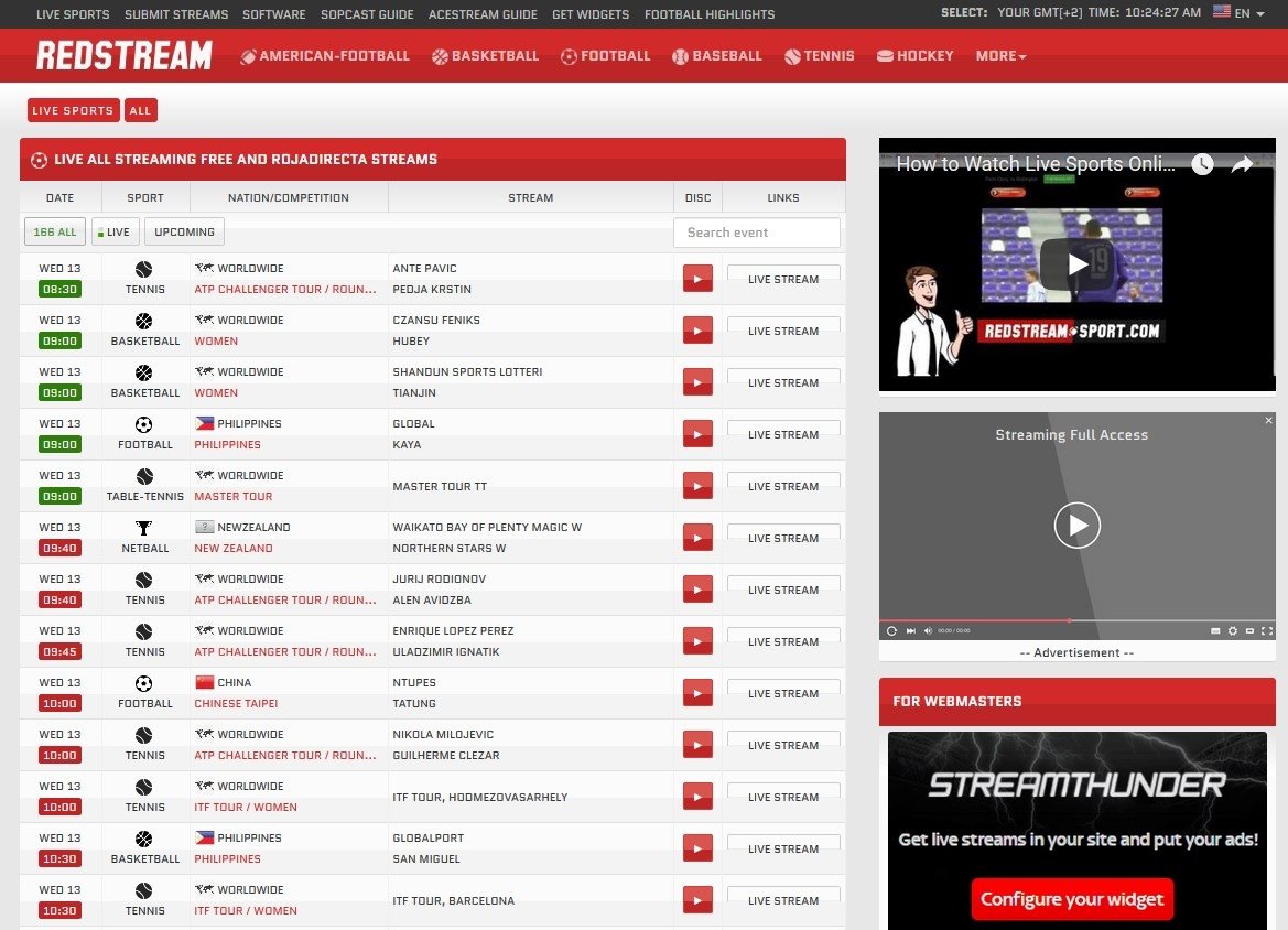 RedStream es especialista en deportes americanos