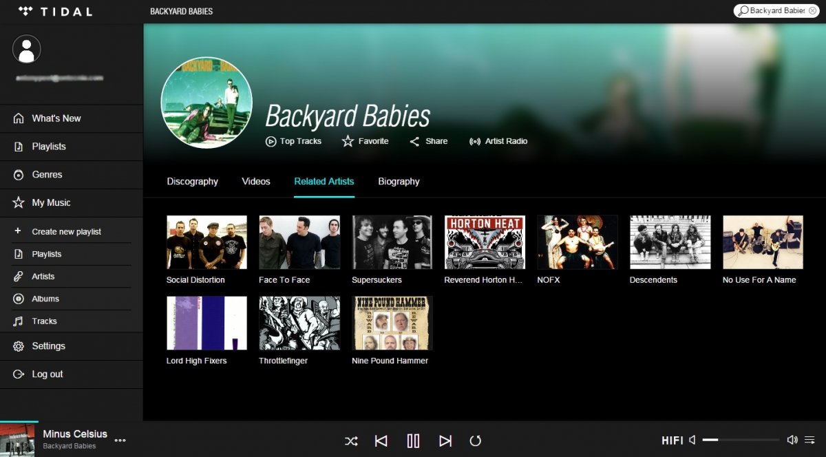 Relación mejorable de TIDAL