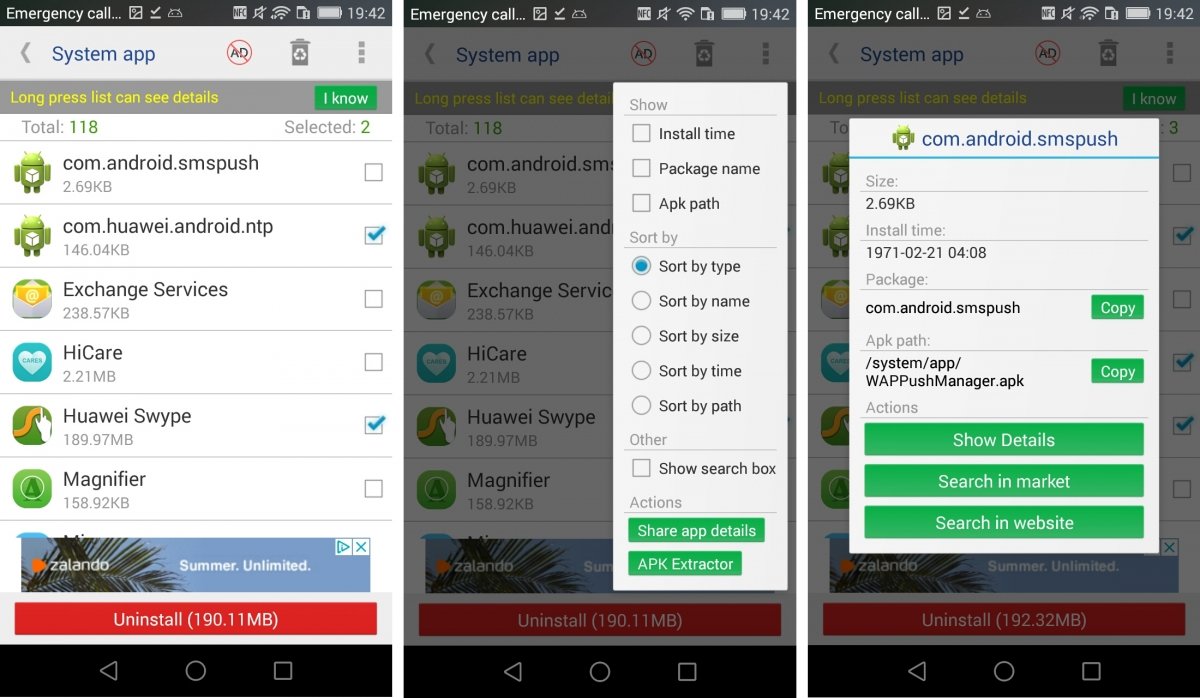 Removedor de apps es otra herramienta para usuarios root