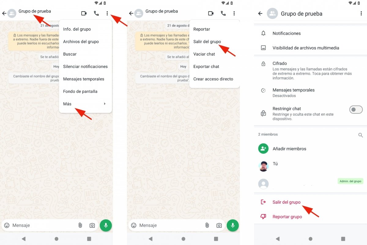 Salir del grupo de WhatsApp paso a paso