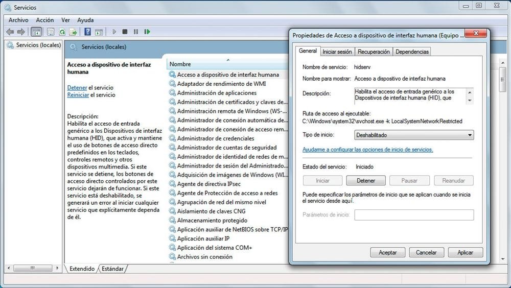 Servicios del sistema