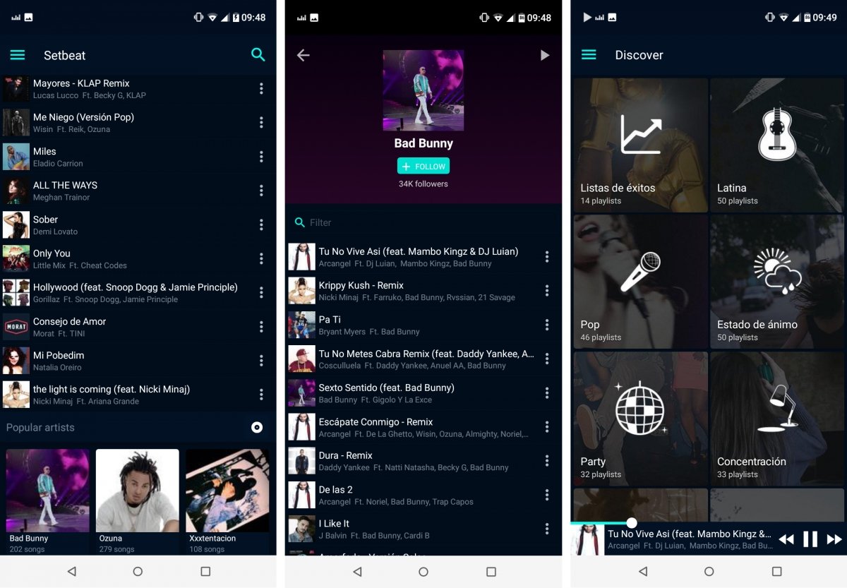 Setbeat, alternativa gratis a Spotify