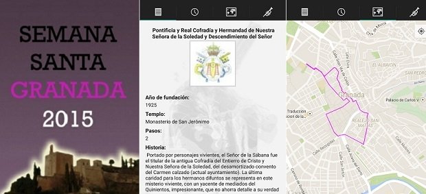 Sigue las rutas de las procesiones de Granada con S. Santa Granada 2015