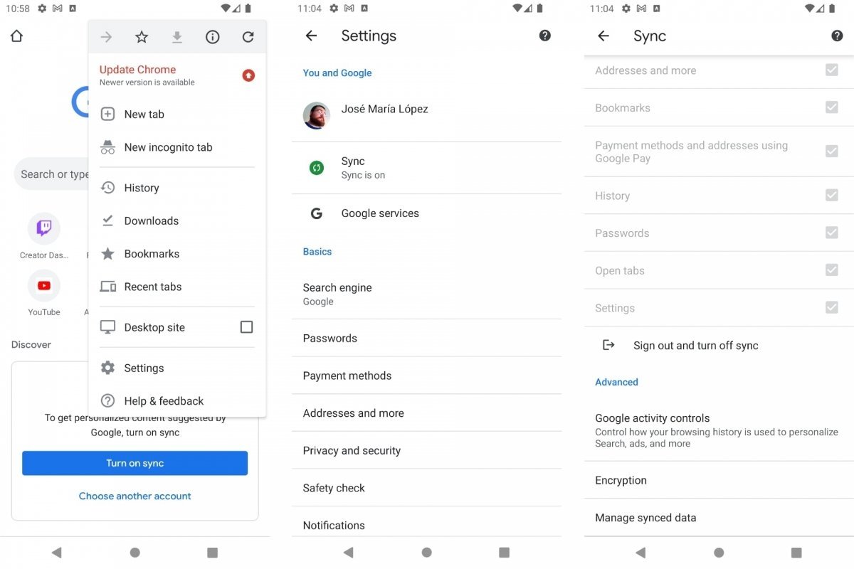 Sync Chrome Bookmarks on Android