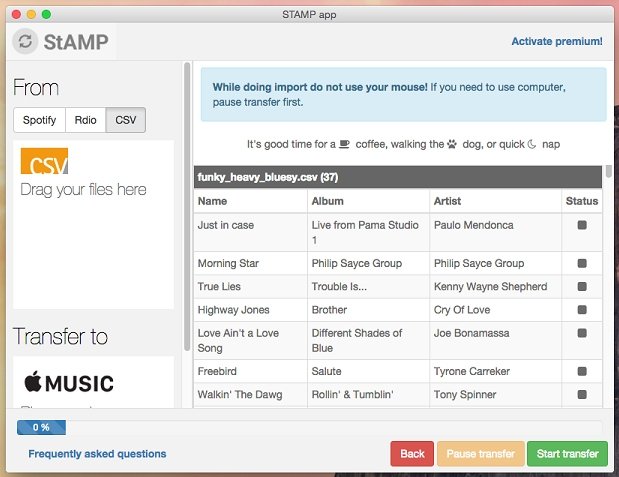 STAMP automatiza el proceso de importar listas de reproducción en Apple Music