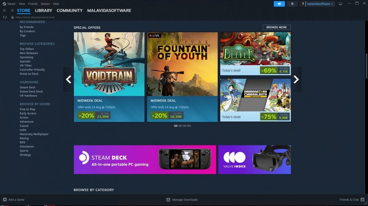 Steam es la tienda de videojuegos más completa y con el mayor catálogo