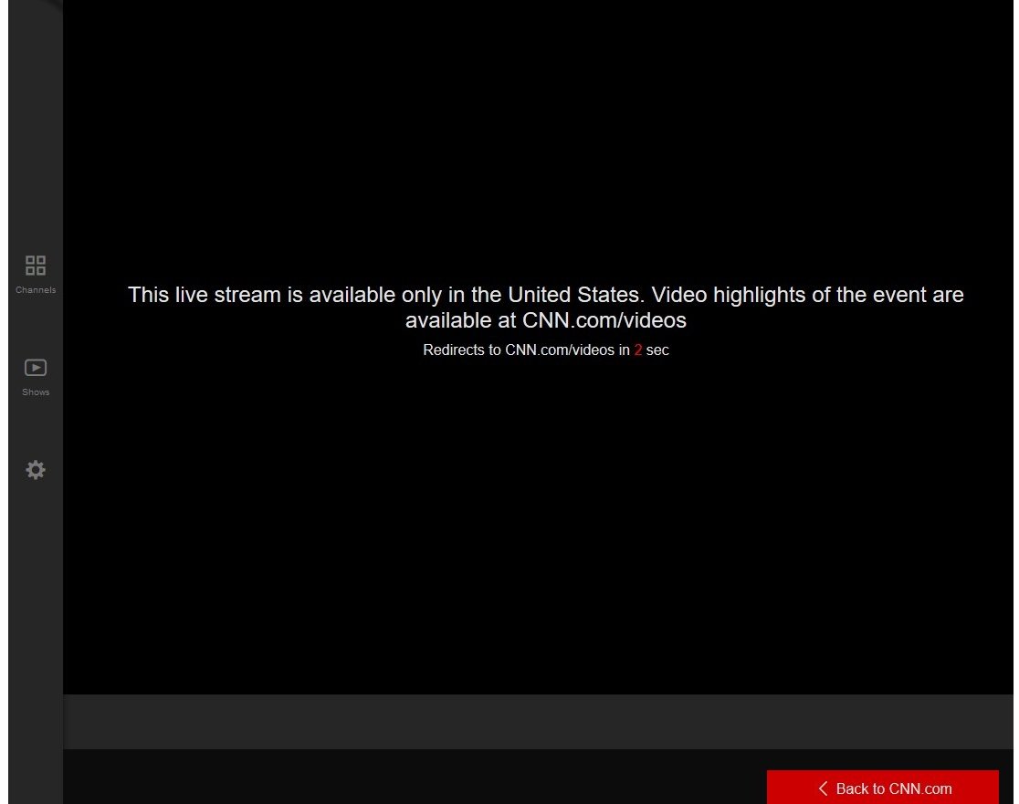 Streaming de CNN capado geográficamente