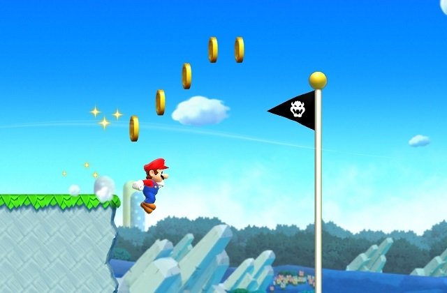 Super Mario saltando durante el juego