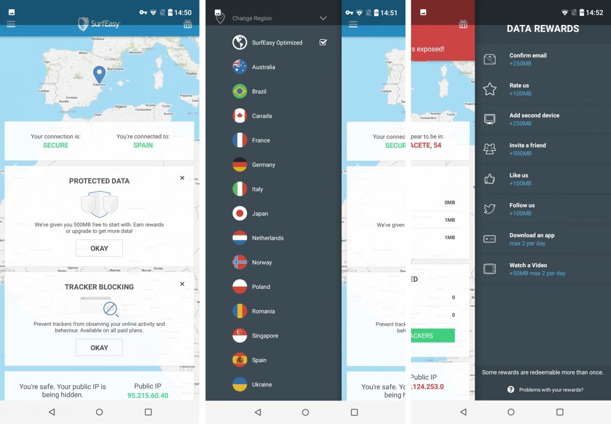 SurfEasy VPN para Android