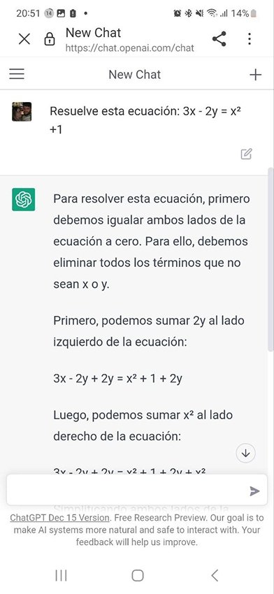 También es capaz de resolver ecuaciones de todo tipo