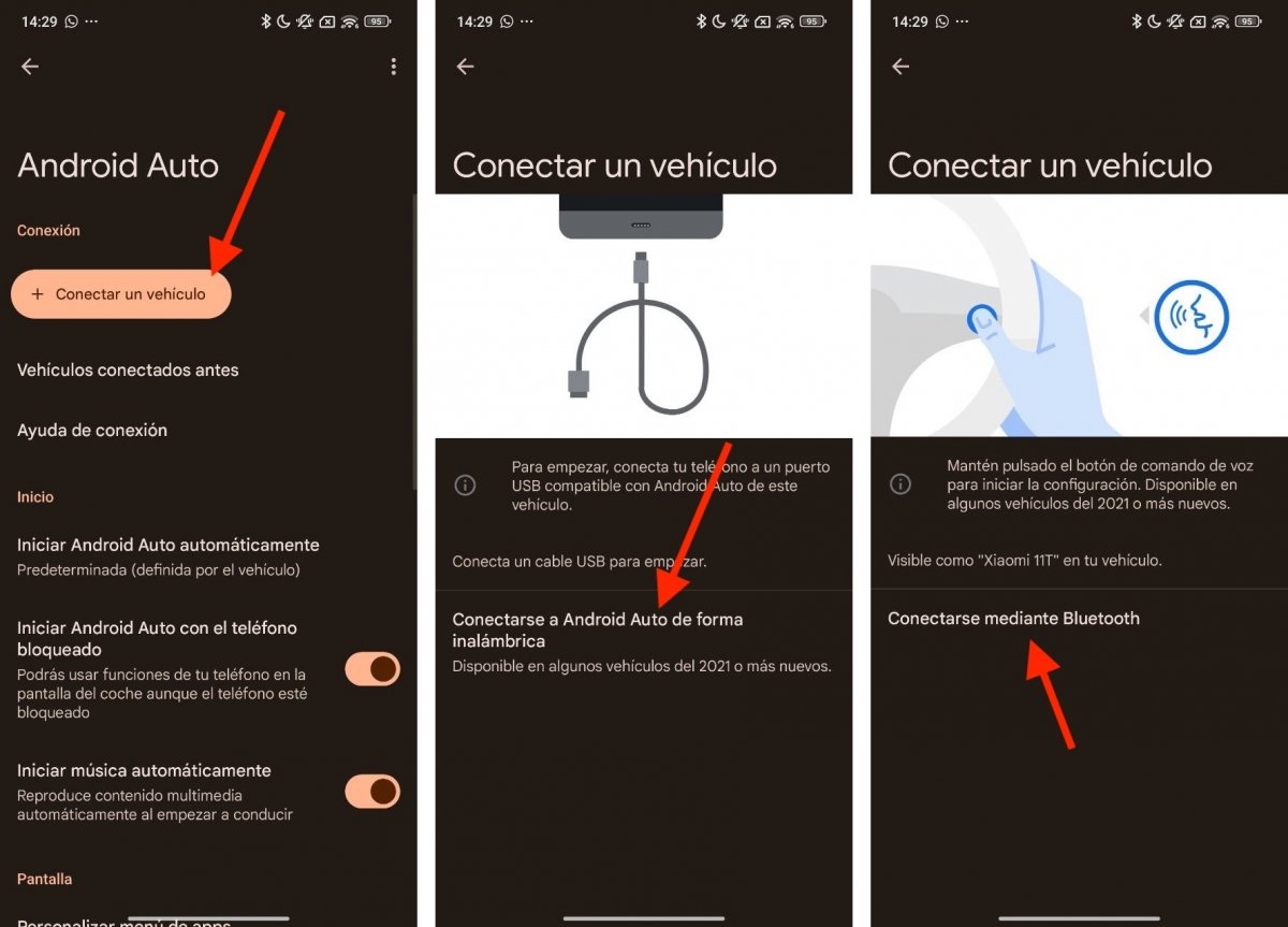 También tienes una opción para agregar un coche en los ajustes de Android Auto