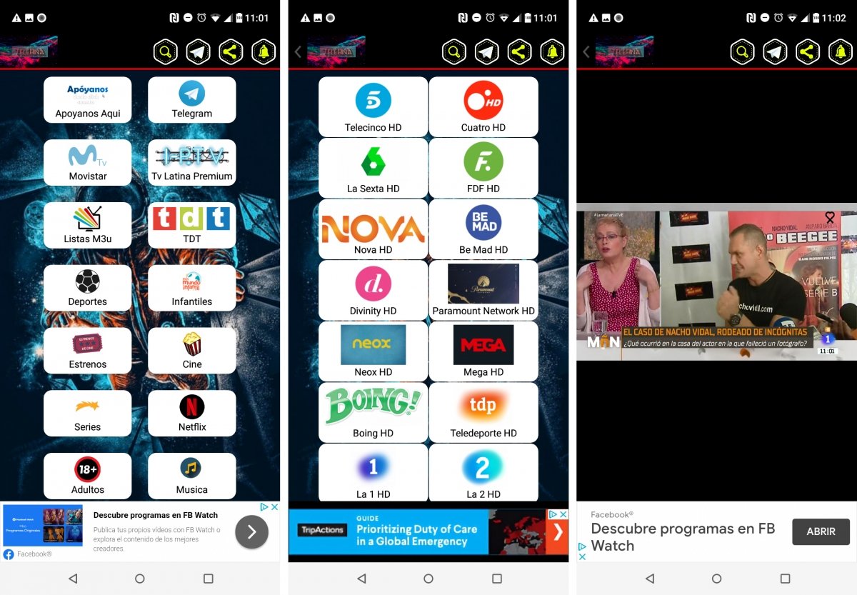 Telefina ofrece TV, deportes, películas o series