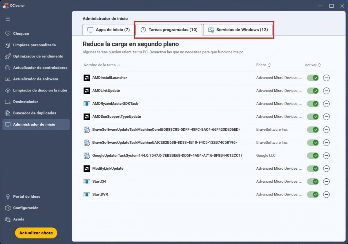 Tener acceso a los servicios y tareas programadas de Windows está bien, pero actúa con cautela