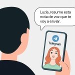 Cómo resumir una nota de voz de Telegram usando Luzia