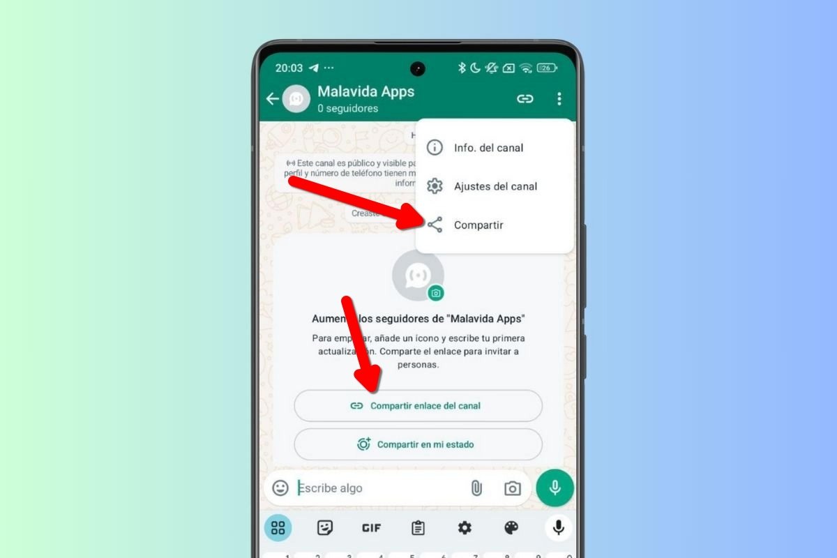 Tienes múltiples opciones a la hora de compartir un canal de WhatsApp