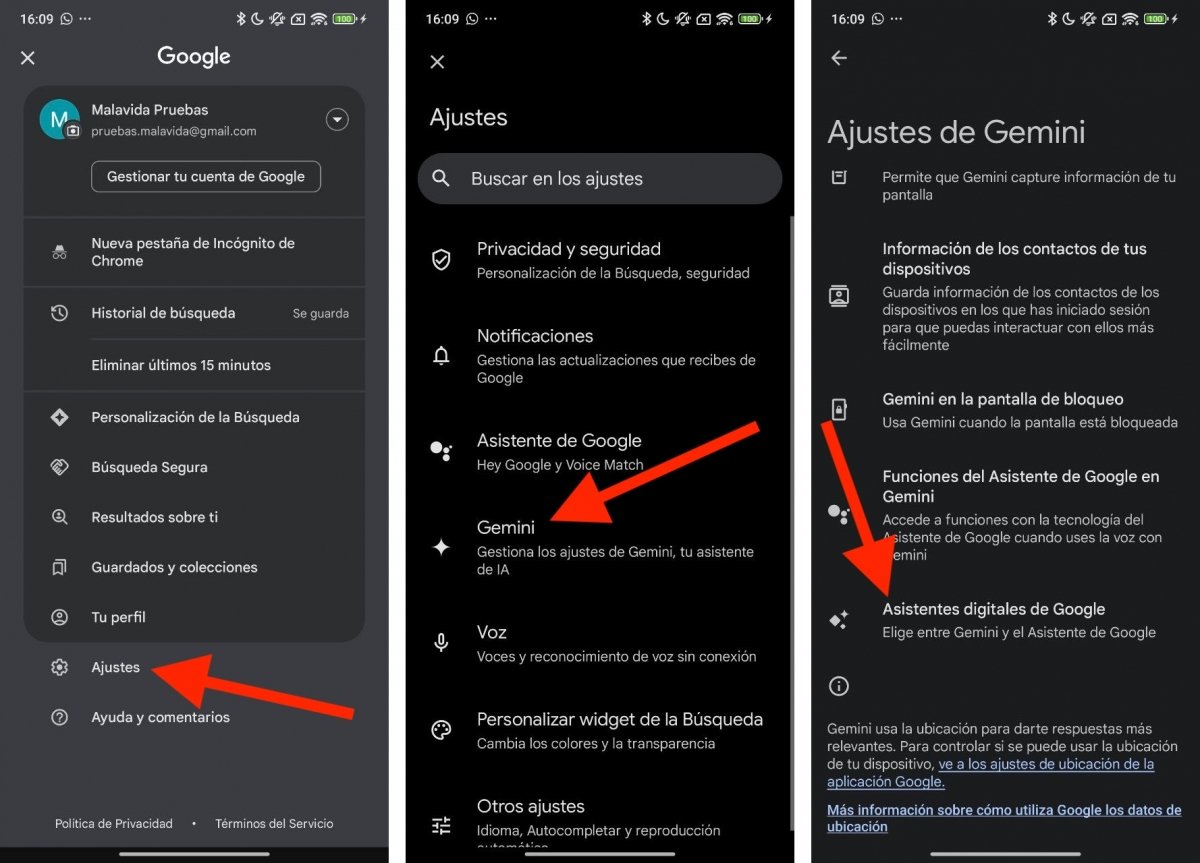 Tienes una opción similar en los ajustes de la app Google