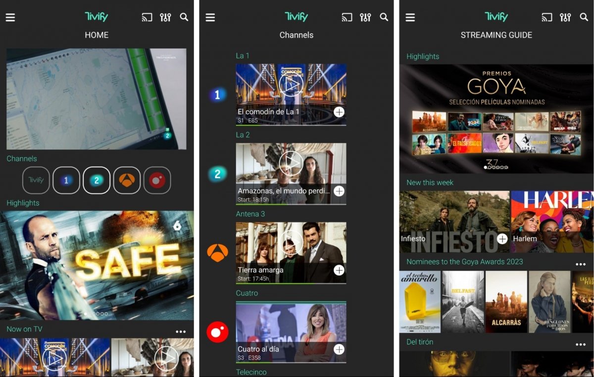 Tivify es una de las alternativas más recientes para ver la TV en el móvil