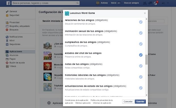 Toda la información sobre mis amigos accesible a través de las apps que me espían