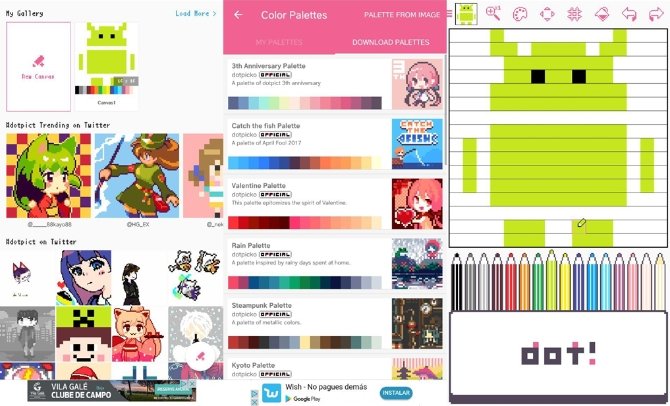 Toda la interfaz de Dotpic luce una temática retro pixelada