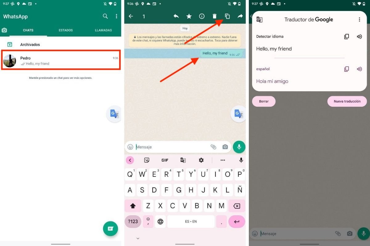 Traducir sin salir de WhatsApp con Google Translate