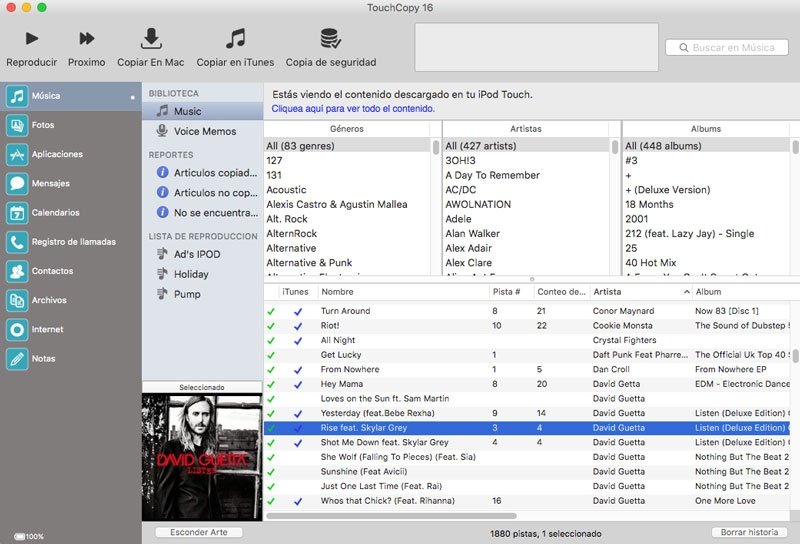 Transfiere la música de tu iPhone a iTunes