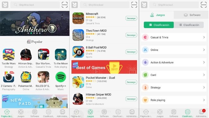 TutuApp podría pasar por la tienda oficial de cualquier sistema operativo, tiene diseño sobresalient