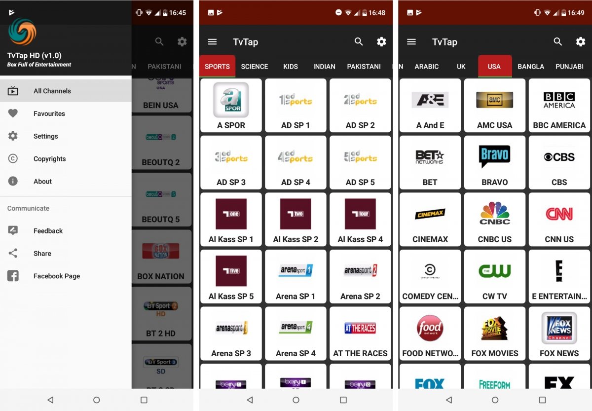 TV Tap para Android tiene cientos de canales