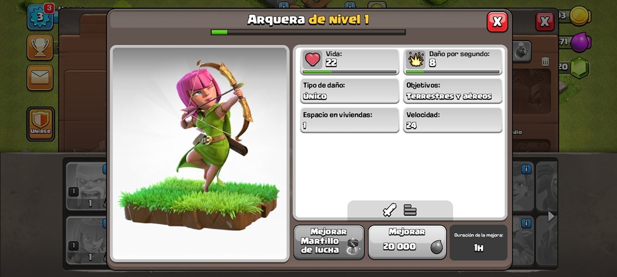 Un buen consejo en Clash of Clans es mejorar al máximo cada unidad de combate antes de subir el nivel del ayuntamiento